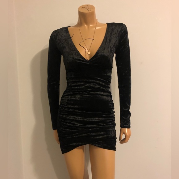 Velvet Mini Dress - Picture 1 of 3